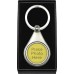 Tear Drop Key Ring - Matt Silver Plated with Photo Frame 106170
